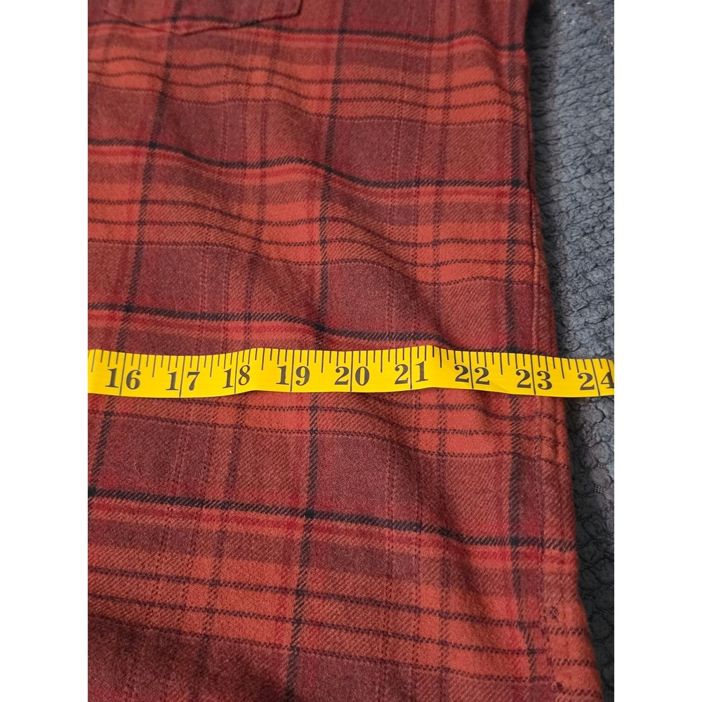 Grayers Heritage Flannels Mens XL Red Black Plaid Cotton Button Down Shirt - Picture 7 of 8